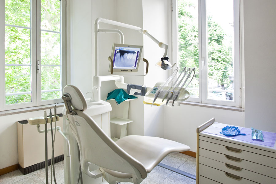 Dentist cleaning - image of dentist chair in room